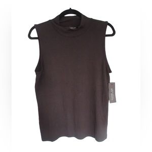 Rachel Zoe black mock neck tank NWT size XL